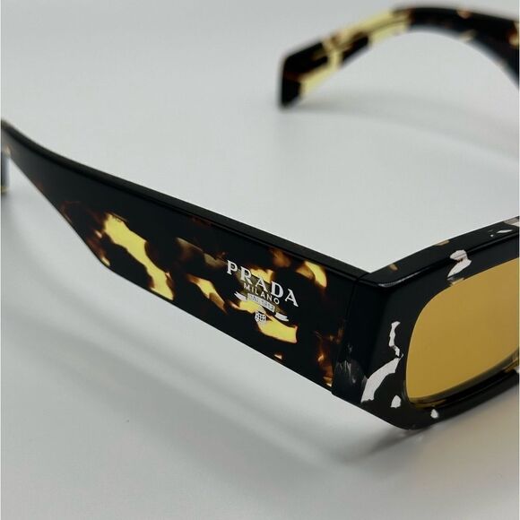 PRADA SUNGLASSES PRA01S 15O10C Havana Black Transparent/Yellow Unisex NEW main image 9